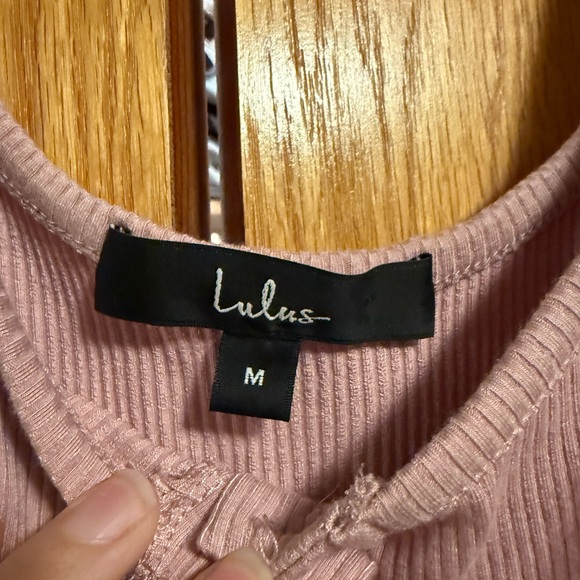 Pink Button-Down Ribbed Midi Dress - Picture 2 of 4